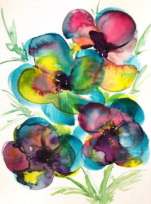 flowers watercolor by nataly